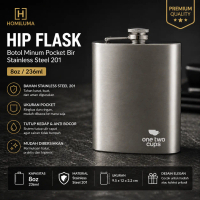 Homiluma Hip Flask Botol Minum Pocket Bir Stainless Steel 201 8oz