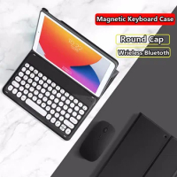 Bluetooth Keyboard Leather Case for Realme Pad X 11 2022 10.95"for Realme Pad 10.4 Folio Leather Soft Cover Keyboard Case