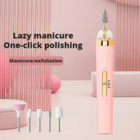 Electric Nail Set Manicure Set 5 in 1 Manicure Machine Nail Drill File Grinder Grooming Kit Nail Buffer Polisher Remover Drill