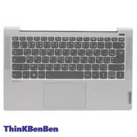 French Arabic Silver Keyboard Upper Case Palmrest Shell Cover For Lenovo Ideapad 5 14 14IIL05 14ARE05 14ALC05 14ITL05 5CB0Y88690