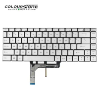 GS65 RU laptop keyboard for MSI GS65 GS65VR MS-16Q1 SILVER keyboard backlit no frame keboard