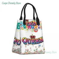 Bingo Queen Lunch Bag Portable Paper Game Thermal Cooler Insulated Bento Box For Women Beach Camping Travel Food Tote Bags