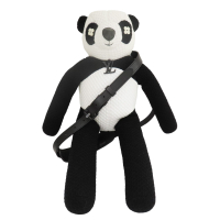 【二手名牌BRAND OFF】LOUIS VUITTON LV 路易威登  黑白 布料 LV Friends Panda 貓熊 玩偶 肩背包 M57414