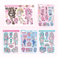 Y2K Dopamine Journal Stickers Korean Alternative Character Girl Outfit Hot Girl Phone Case National