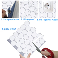 Waterproof Self Adhesive Wallpaper stickers Peel And Stick Backsplash 3D Wall Tiles Kitchen Bathroom Mosaic Vinyl Wallcoverings