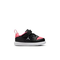 NIKE Jordan Court Connect Low Baby/Toddler (TD) [IQ6047-004] 10C Black/White-Pink Gaze