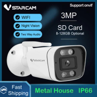 Vstarcam 3MP 2MP IP Camera Wifi Outdoor Camera IP66 Waterproof Security Surveillance Camera IR-Cut CCTV Bullet IP Camera CS58