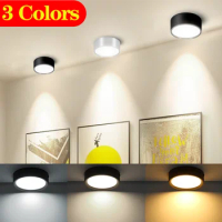 Spots Led Light Embutir Surface Mounted Downlights 220V Panel Spotlights For Family Living Room Ceiling Lamp