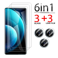 6in1 HD Camera Lens Protective Glass For vivo X100 X90 Pro plus X80 VIVOX 100 90 80 100x 90x 80x 20D 3D Curved screen protector