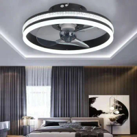 Modern Ceiling Fan Light Kit Led Light Bedroom Living Room Ceiling Lamp 40/50cm Fan Ventilator Cooler Fans for Home Fixtures