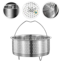 Stainless Steel Rice Steamer Compartment Kitchen Strainer Vegetables Air Fryers Seafood Dumpling Basket