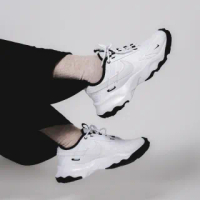 【NIKE 耐吉】休閒鞋 TC 7900 女鞋 男鞋 黑 白 熊貓 仙女鞋 厚底 增高 反光 老爹鞋 情侶鞋(DR7851-100)