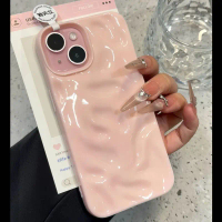เคสโทรศัพท์, เข้ากันได้กับลายหินอุกกาบาตย่น, สีทึบ, 16 Pro Max สำหรับ iPhone 15 พร้อมรูขนาดใหญ่, กัน