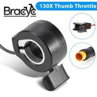 Thumb Throttle Electric Bike 130X Speed Control 3 Pin Waterproof SM WP Plug Connector Scooters Bicycle Accelerator Accessories