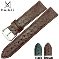 MAIKES Watch accessory Genuine leather watch band High quality brown quartz watch strap 13mm 18mm 20mm for Longines watch