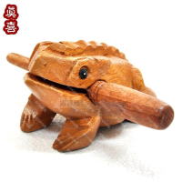 【可開發票】泰國木制雕刻蟾蜍木藝禮品木魚景區旅游紀念品發聲木制青蛙擺件
