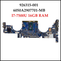 Quality 926315-001 For HP Envy 13-AD series laptop motherboard 6050A2907701-MB TPN-I128 System board I7-7500U 16GB RAM Tested