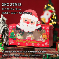 Kotak Box Natal XKC27913 Cupcake Pudding Dessert Cup Kue Kering Cookies Hampers Christmas