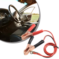 2pcs Attery Ground Cable Car 50AMP Battery Inverter Wire Power Transfer Cable Alligator Clip Copper Connection Wire