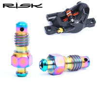 2pcs M6 MTB Bike Hydraulic New Titanium Alloy Risk Bicycle Brake Clip 3 Colors Disc Brake Bolts Outdoor Cycling Accessories