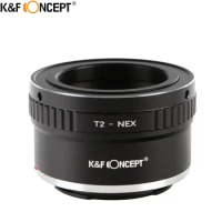K&amp;F CONCE for T2-NEX Camera Lens Adapter Ring For T2 Mount Lens To for SONY NEX E Mount Camera Body NEX-3 NEX-5 NEX-6 NEX-7