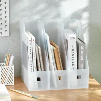 Desktop File Folder Book Magazine Holder Desk Document Paper Vertical Storage Organizer Stand Shelf Rack Home Office Storage