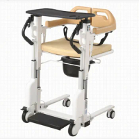 Electric Patient Transfer Lift WheelChair Handicapped Disabled Elderly Toilet Commode Transfer Chair