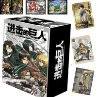 2024 New Attack On Titan Collection Cards Anime Character Eren Jaeger Mikasa Kids Birthday Gift Game Toys For Family Christmas