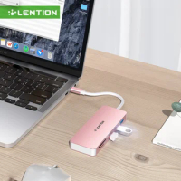 LENTION 5 IN 1 USB C Hub with 3 USB 3.0 SD/TF Card Reader for 2023-2016 MacBook Pro, New Mac Air/iPad Pro/Surface Type C Adapter