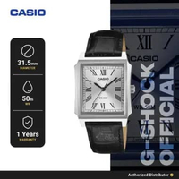 Casio Tank MTP-B190L-7BVDF Jam Tangan Pria Analog Genuine Leather Band Black Original