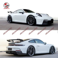 For 911 992 GT3 Style PP Carbon Fiber Front Bumper Side Skirts Rear Diffuser Spoiler Engine Hood For 911 922 Carrera Bodykit