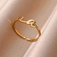 Cincin Custom Nama Inisial Plated Gold 18k(Lapis Emas) Rings