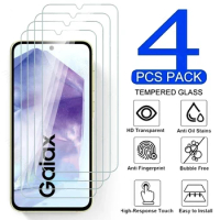 4Pcs Full Coverage Transparent Clear Glass For Samsung Galaxy A13 A14 A15 A33 A34 A54 A35 A55 A53 A52 Screen Protective HD Film