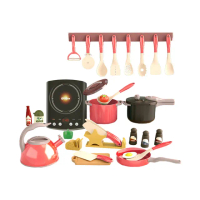 【JoyNa】廚房玩具 燈光音效電磁爐 31件套組(家家酒玩具組.切切樂)