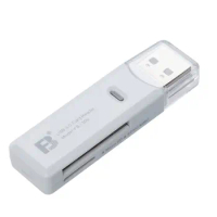 FB 2 in 1 USB3.0 Card Reader FB306s Multi in One Micro SD (SDHC/SDXC) TF SD (SDHC/SDXC) Card Reader High Speed Support Multi OS