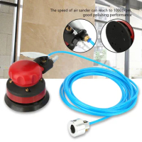 5" Pneumatic Polisher Air Water Sander 1/4" Inlet Grinding Machine Kit Air Polisher Pneumatic Sander