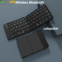 ECHOME Wireless Folding Keyboard 3 Devices Sync Rechargeable Foldable Bluetooth Keyboard for Tablet Ipad Windows Mac Keyboards