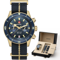 RADO 雷達 官方授權 庫克船長 青銅 300米潛水計時腕錶 套錶 送禮推薦-43mm R03 R32146208