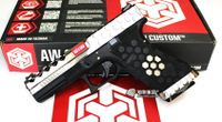 【翔準軍品AOG】AW G17 蜂巢版 G17 六角紋 WE 黑銀Armorer Works 瓦斯手槍 D-02-08-5C