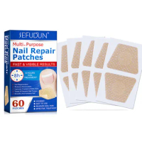60pcs Nail Repair Treatment Patches Extra Strength Nail Repair Strips for Toenail Fingernail Nail Repair Solution