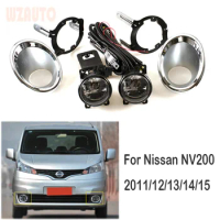 Car Front Bumper Lamp Daytime Running Light Halogen Fog Light Assembly Wiring Harness Kit For Nissan NV200 2011/2012/2013/14/15