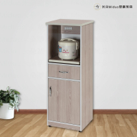 【Miduo 米朵塑鋼家具】1.5尺一門一抽一拉盤塑鋼電器櫃 收納餐櫃