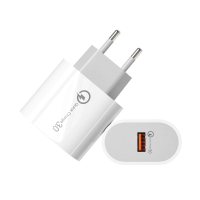 2025 Oval QC3.0 Fast Charging Charger 1USB 5V 2A Mobile Phone Charger Power Adapter EU/US Plug Quick