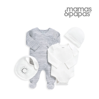 Mamas &amp; Papas 未來聲樂家-連身衣/包屁衣/圍兜/帽子4件組