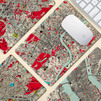 Cross-Border Hot Sale Map Mouse Pad Style Mouse Pad Retro Mouse Pad Desk Mat Mouse Pad Mousepad