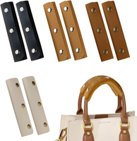 8 Pcs/4 Pairs Handbag Handle Covers Leather Wrap Cover Purse Handle Grip Bag Handle Protectors Craft