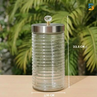 Toples Kaca Eme Toples Kaca motif Lingkaran / Toples Kaca Camilan Bening BESAR