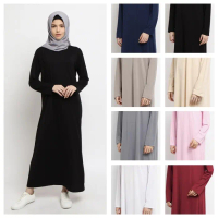 Nzinga MANSET GAMIS DALAMAN GAMIS GAMIS MUSLIM POLOS - Merah Muda
