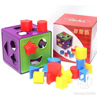 圖形幾何形狀認知盒塑料配對積木智力盒寶寶益智玩具兒童認知立體【聚物優品】