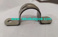 Klem U m 10 Pengikat tiang cincin konduit paralon stainless sadle Plat